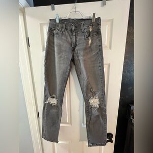 Men's Levi Distressed Gray Slim Jeans